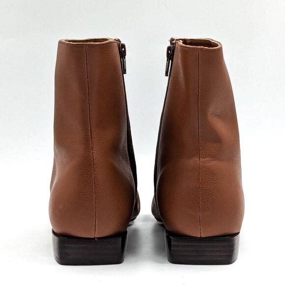 Linea Paolo Women Rad Low Heel Square Toe Brown Dressy Office Boots sz 12 - Picture 4 of 10